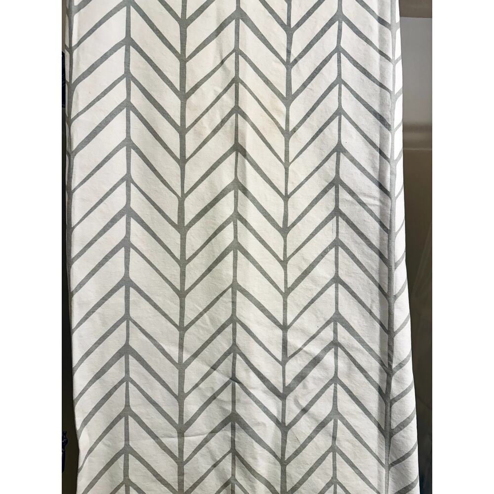 serena & lily feather shower curtain.  100% cotton blue green white